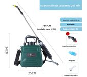 famgem Pulverizador Eléctrico De Hombro Con Batería De Litio 2000mAh Herramienta De Jardín Con Cubo Carga USB Para Control De Plagas