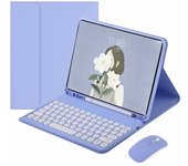 Bluetooth Keyboard Spanish for iPad 9ª 8ª 7ª Generación 10.2 for iPad Pro 10.5 Air 3 2019 with Pencil Holder Cover Stand