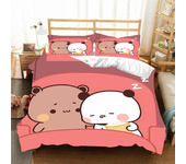 Kawaii Bubu and Dudu 3D Printing Anime Bedding Set Duvet Cover Comforter Bed Single Twin Full King Queen Size Bedding Set Kids