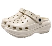 Sandalias blancas de mujer, rueda ligera fondo grueso cueva zapatos, playa, transpirable, desgaste al aire libre, antideslizante 7cm sandalia zapatillas eva