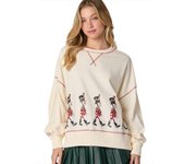 Fashion Sequin Sweatshirts Loose Long Sleeve Top Women, Crew Neck Sweater for  on Promotion