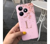 For Realme C53 2023 Case Luxury Custom Name Crown Letters Shockproof Cover For Realme Narzo N53 Silicone Coque on RealmeC53 Capa