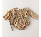 Baby Girl Clothes For 0-2Y Spring Soft Cotton Newborn Baby Girl Long Sleeves Romper Fashion Infant Clothing