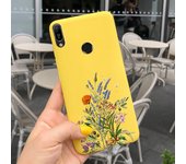 For Huawei Y6 2019 Case 6.09" Soft Silicone Cloud Back Cover For Huawei y62019 MRD-LX1 Flower Protective Phone Bumper Fundas Bag