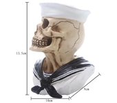 Creative Vintage Resin Skull Statue Skeleton Props Sculpture Home Office Desk Decoration Ornament Halloween Decor Birthday Gift