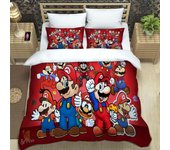 Japanese Games Super Mario Pattern Quilt Cover With Pillowcases Microfiber 3D Digital Printed Bedding Set Twin Full Queen King