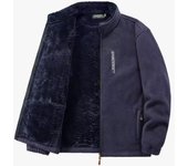 Men's warm thick fleece jacket, fashionable turtleneck coat, classic casual soft shell jacket, autumn and winter, 2024