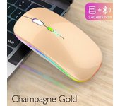 Portable RGB Bluetooth Wireless Mouse 2.4GHz USB Rechargeable Power Display Mouse Gamer for iPad Laptop PC Macbook Gaming Mouse