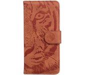 For Samsung Galaxy A16 A01 A21 A31 A41 protección retro contra caídas, de teléfono móvil de cuero estampado de tigre, tacto