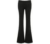 Pantalones de chándal informales de cintura baja para mujer, pantalones acampanados básicos simples, pantalones deportivos para