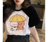Bubu Dudu t-shirts women manga Y2K Japanese t shirt girl comic clothing