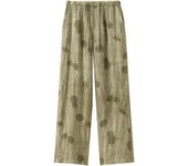 OUWU-  Sobredimensionado Jacquard Camisa Pantalones Traje Mujeres Corte Completo Solapa Media Manga Botón Camisas Bolsillos Delanteros Cintura Elástica Alta Pantalones Anchos Trajes Mujer Verano Streetwear Set