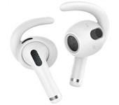 3 Pair Sport Ear Hooks for Apple AirPods 3 Generation Ear Holder Covers Anti Slip Soft Silicone Ear Grip Holder-White