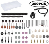 DEKO Kit 126PCS de Herramientas Rotativas Mini Herramientas Rotativas de Mano para Madera/Metal, Amoladora Eléctrica Taladradora
