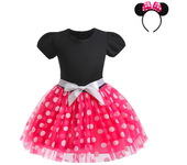 Disfraz brillante de Minnie Mouse para niñas pequeñas y niños, disfraz de Cosplay para niñas, fiesta de cumpleaños, vestido elegante de Pascua