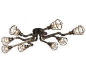 8-flame industrial lamp metal ceiling lamp water pipe ceiling lamp E27, attic style lighting iron pipe wall lamp