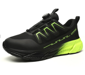 Zapatos de seguridad antigolpes para mujer, zapatillas de trabajo antipinchazos, con botones giratorios, transpirables, con punta de acero, protectores