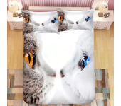 Quilt Cove Super Cute Kitten Kids Bedding Set Kawaii Girl King Queen Size Cute Cat Animal 3pcs Polyester Duvet Cover (No Sheet)