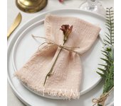 Gauze Cotton Rustic Napkins Elegant and Soft Retro Burr Cloth Linen for Wedding Party Dining Everyday Use Table Decoration
