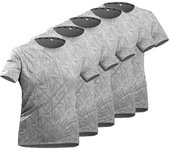 Pack 5 Camisetas de hombre deporte de verano manga corta rápido seco alto elástico ligero transpirable fitness running baloncesto camiseta