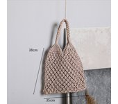 Round Straw Beach Bag Vintage Handmade Woven Shoulder Bag Raffia Circle Rattan Bags Bohemian Summer Vacation Casual Bags