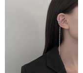 Female unperforated elf ear clip faux cartilage earrings, best-selling jewelry, gold, tassel, 1 piece.