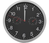 3 in 1 Silent Quartz Wall Clock Quiet Sweep Movement Thermometer Hygrometer No-Ticking Home Art Decor Wall Clock