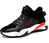 Brand Mens High-top Basketball Shoes Thick Sole Non-slip Sports Shoes Trendy Youth Comfortable Athletic Shoes Tenis Para Hombre