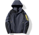 Chaqueta esquí impermeable para hombre, cortavientos de montaña con capucha, ropa deportiva cálida, Invierno