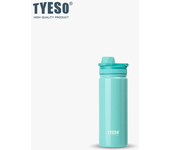 Tyeso-botella de agua térmica de acero inoxidable, vaso portátil, termo de vacío para Fitness, mantiene el frío/caliente, taza térmica, taza aislada para coche