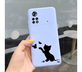 For Xiaomi Poco X4 Pro 5G Case Fashion Feather Painted Silicone Cover For Xiaomi Poco M4 Pro 4G Funda Soft Coque PocoX4 Pro Bags