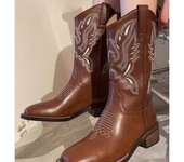 Botas Medianas Versátiles Para Mujer Botas De Caballero Ajustadas