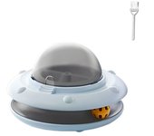 Electric Flying Disc Automatic Feeder Puzzle Hidden Food Dog Automatic Feeder Large Capacity with Bell Ball Pet Snack Feeder