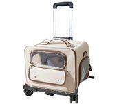 Pushable Pet Stroller Trolley Cases Breathable Large Capacity Pet Trolley Case Detachable with Multiple Pockets Pets Bags