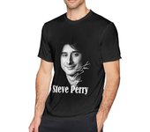 Men's T Shirt Cotton Graphic Short Tees Soft Crew Neck Sleeve Tee Black