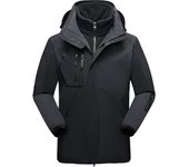 Chaqueta senderismo 3 en 1 hombre y mujer, ropa trabo impermeable con forro polar, abrigo a prueba de viento para invierno