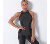 Chaleco de Yoga sin mangas para mujer, Camiseta deportiva para Fitness, Tops sólidos para gimnasio, ropa de entrenamiento para correr, ropa deportiva acogedora sin costuras