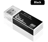 Lector de tarjetas 4 en 1, adaptador de memoria para lector de tarjetas múltiples USB 2,0 para Memory Stick Pro Duo Micro SD/T-Flash/M2/MS