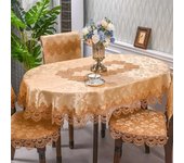 European ENCE tablecloth for living room, single coffee hotel, family round table, luxurious lightweight fabric