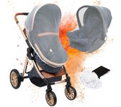 mosquitera para Carro de bebé, Universal, Blanca, para Cochecito, Silla Maxi Cosi, y Cuna (Blanca), Red antimosquitos bebé |tama