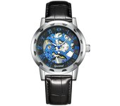 Reloj mecánico de moda para hombres reloj mecánico manual fondo transparente reloj hollow