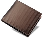 Carteras para hombreBilletera Piel con RIFD Bloqueo Cartera con 7 Ranuras para Tarjetas, Regalo para Hombre