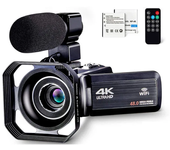 2024 Remote 4K Ultra HD Video Camera 48mp WiFi DV Camcorder Digital Video Rotation Screen 2Battery 16X Digital Zoom For X Tiktok