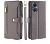 Magnético Multifuncional Moda Cremallera Funda de Cuero Solapa Realme C67 4G, Realme 12 Lite, Cuerda Colgante Funda protectora
