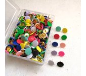 100Pcs Notice Board Round Push Pins Office Supplies Map Thumb Tacks Point Map Tacks Round Head Metallic Color Cork Board Tacks