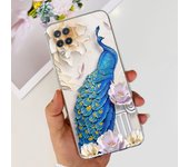 For Galaxy A12 A125F Samsung Cover Capa Case Bling Heart Butterlfly Flower Painting Fundas  For Samsung A12 SM-A125F Clear Cases