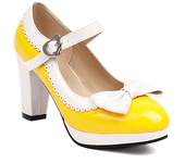 Sweet Bow-tied High Heels Shoes Woman Candy Color Heeled Pumps Large Size Office Party Wedding Shoes