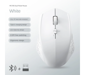 Bluetooth Wireless Mouse Dual Model Type-C Rechargeable Ergonomics 1600 DPI Readjustable 2.4GHz Silence For Office Gaming