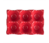 Kitchen Supplies Egg Tray Egg Rack Household Ceramic Tableware Supplies Egg Tray Egg Tray Red