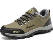 Zapatos de Senderismo Invierno para Hombres Botas Cálidas Exteriores para Acampar Antichoque Zapatillas de Escalada con Cordones